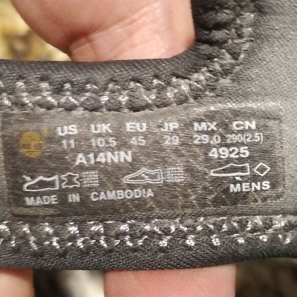 Rare Timberland Wakeby Nubuck Leather Gray Red Sandals A14NN Mens Size US 11 - Picture 8 of 9